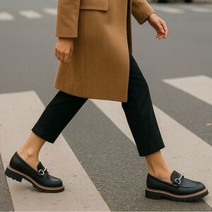 DV by Dolce Vita Cedar Black Lug Sole Horsebit Loafers Women’s 8 – Fall Winter